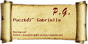 Puczkó Gabriella névjegykártya
