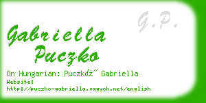 gabriella puczko business card